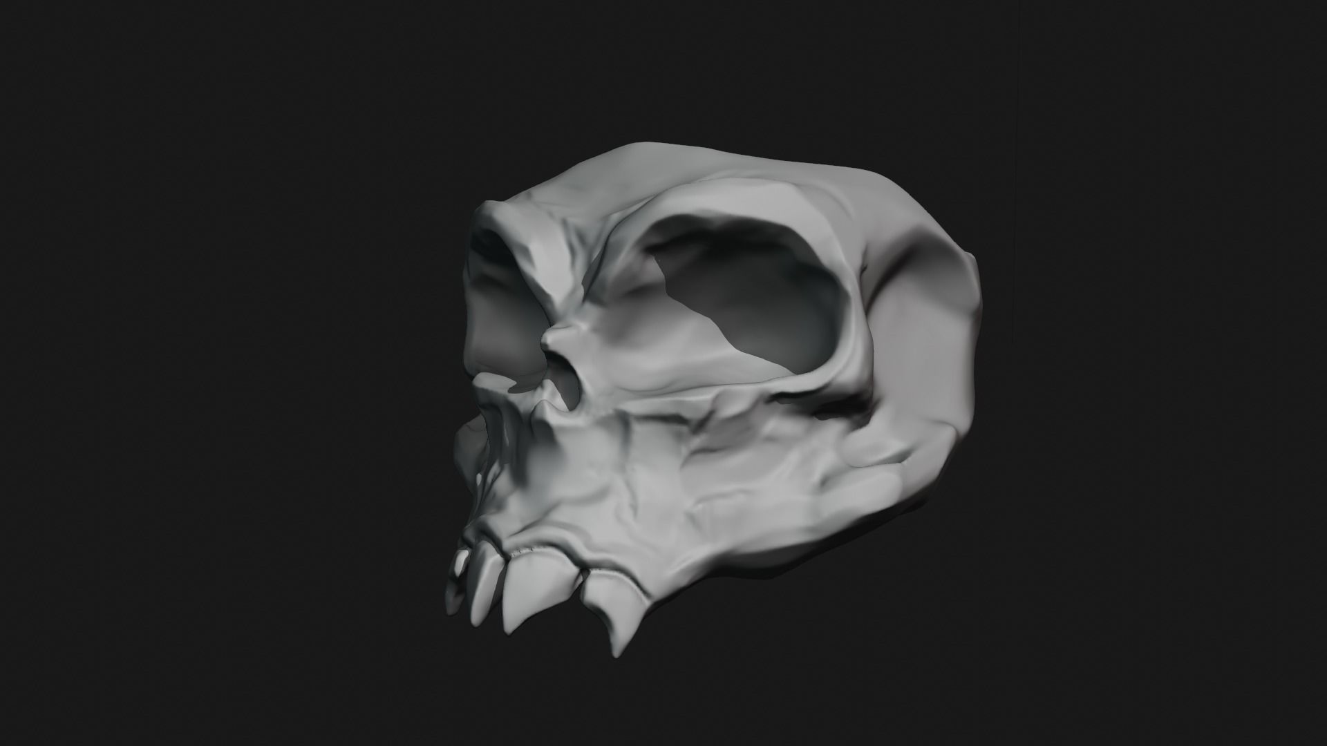 Alien skull Free 3D model_1