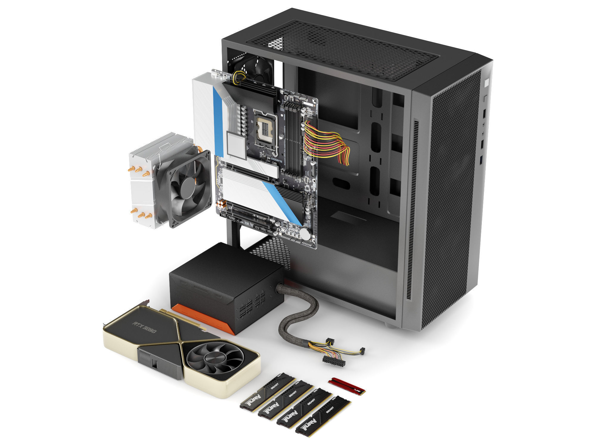 PC Full Case 3D model_5