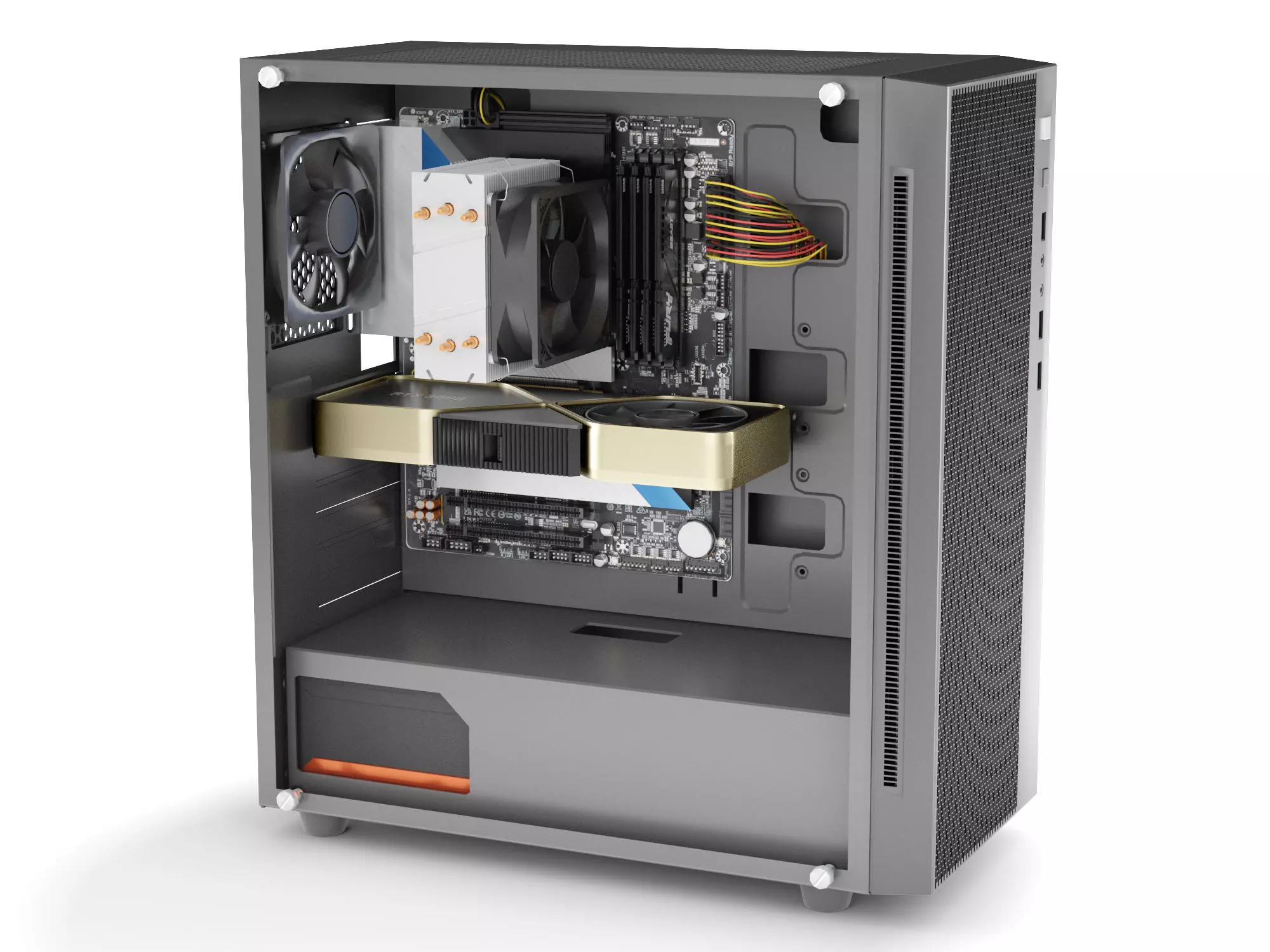PC Full Case 3D model_0