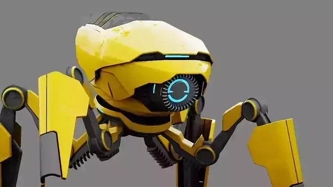 SPIDER DROID  Rigged character