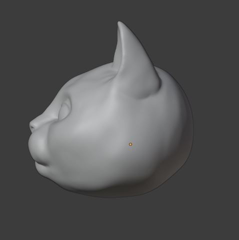 Cat head for 3d print 3D print model_1