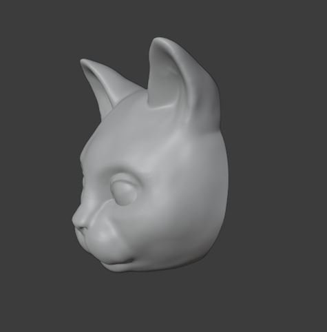 Cat head for 3d print 3D print model_5