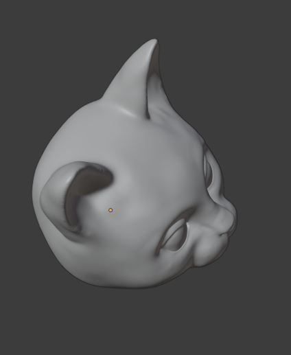 Cat head for 3d print 3D print model_3
