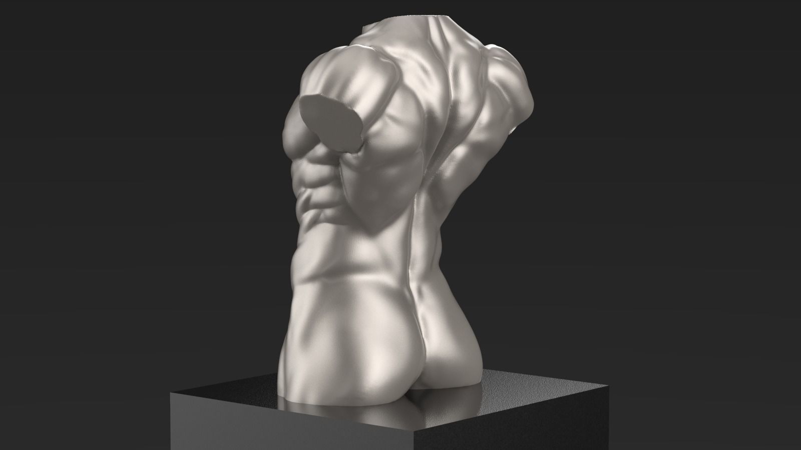 Male Body Torso STL for 3Dprint 3D print model_2