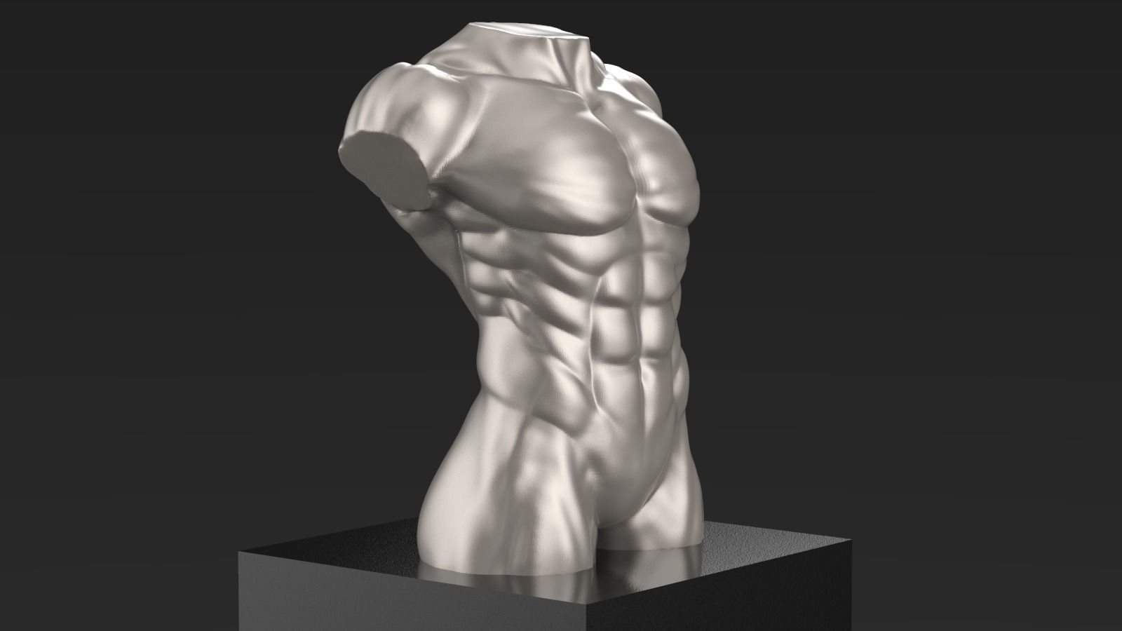 Male Body Torso STL for 3Dprint 3D print model_4
