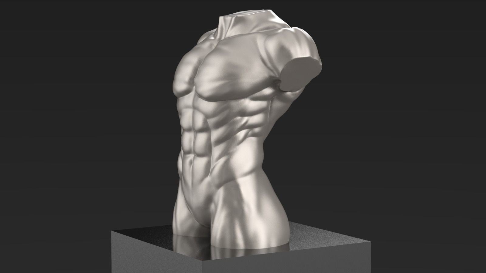 Male Body Torso STL for 3Dprint 3D print model_1