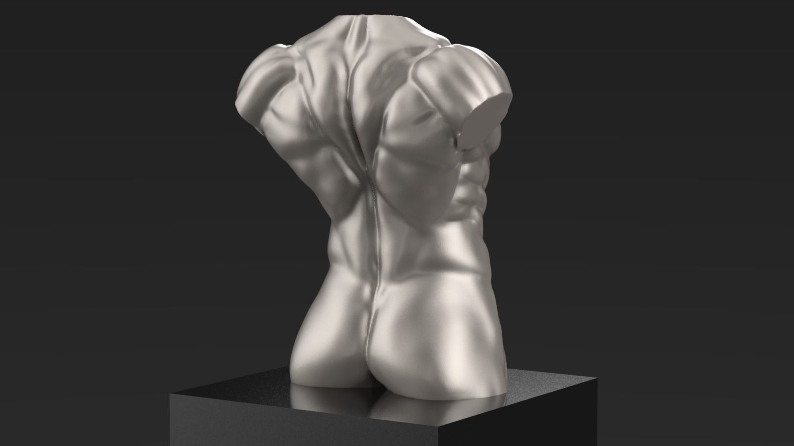 Male Body Torso STL for 3Dprint 3D print model_3