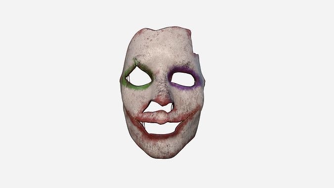 Human Skin Terror Mask A06 Joker - Character Costume Low-poly 3D model