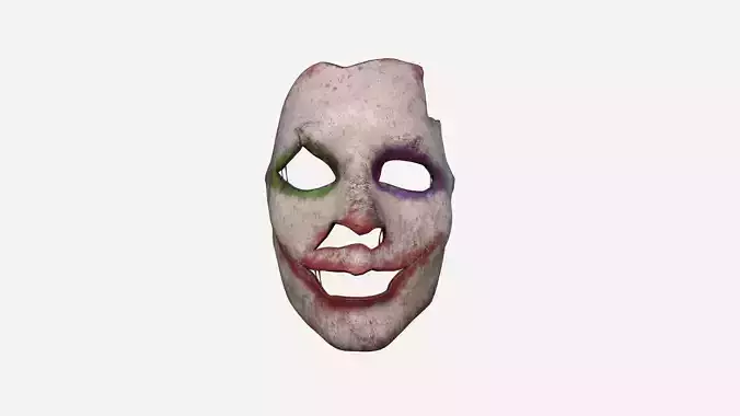 Human Skin Terror Mask A06 Joker - Character Costume Low-poly 3D model