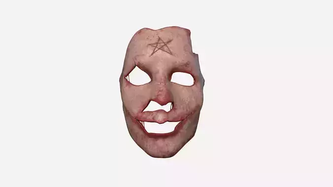 Human Skin Terror Mask A07 Blood Star - Character Costume Low-poly 3D model