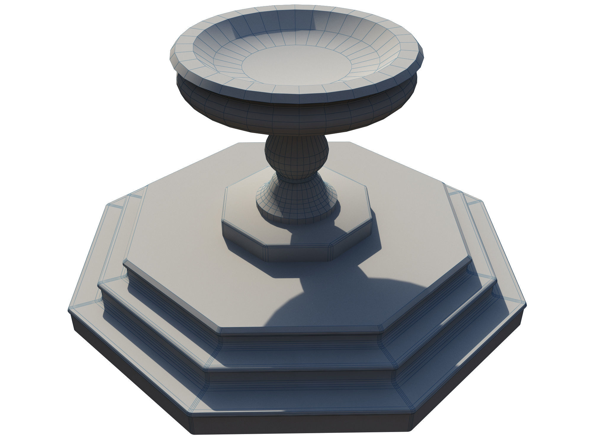 Medieval Fountain 3D Model Low-poly 3D model Low-poly 3D model_4