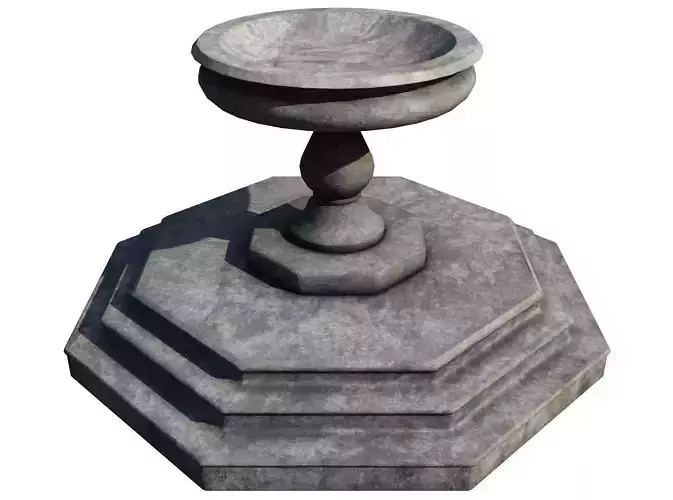Medieval Fountain 3D Model Low-poly 3D model