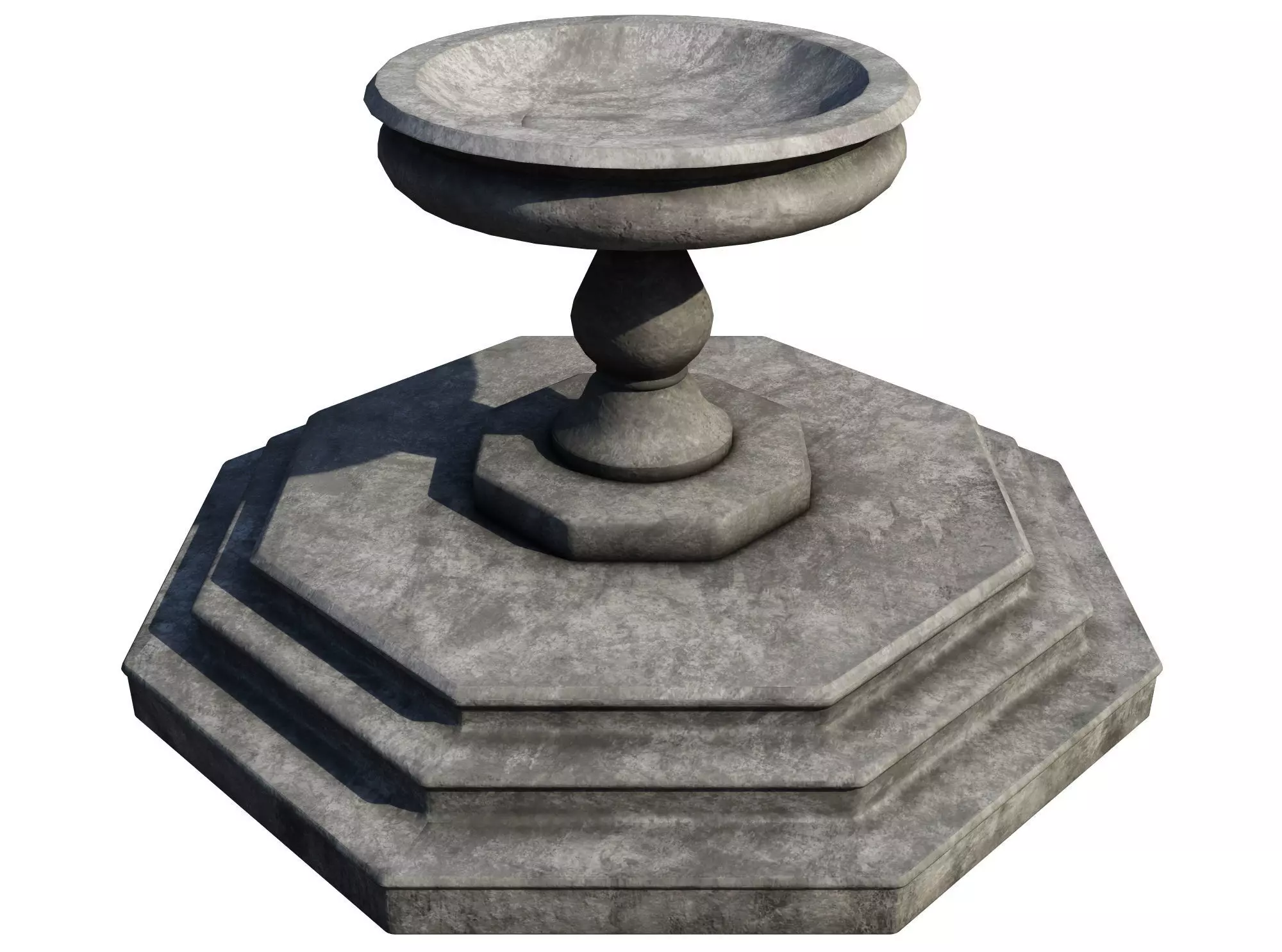 Medieval Fountain 3D Model Low-poly 3D model Low-poly 3D model_0