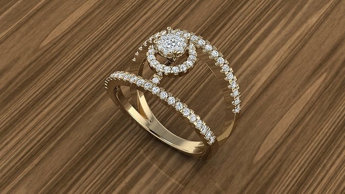 Diamond Jewelry Ring 3D print model