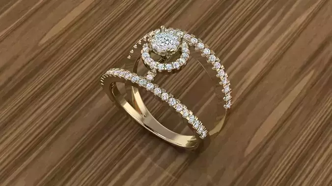 Diamond Jewelry Ring 3D print model
