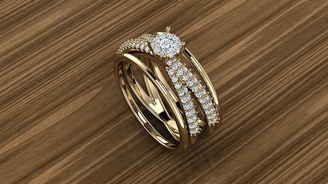 Diamond Jewelry Ring 3D print model