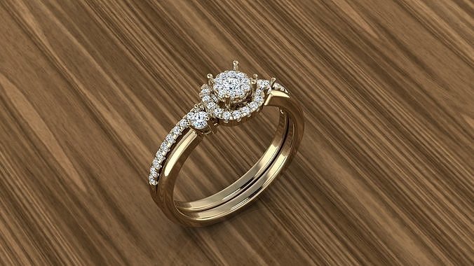 Diamond Jewelry Ring 3D print model