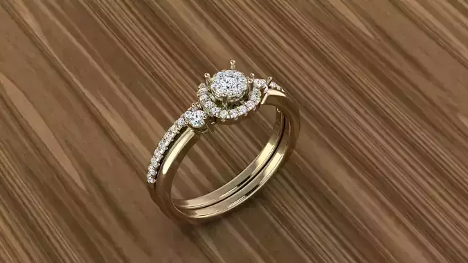 Diamond Jewelry Ring 3D print model