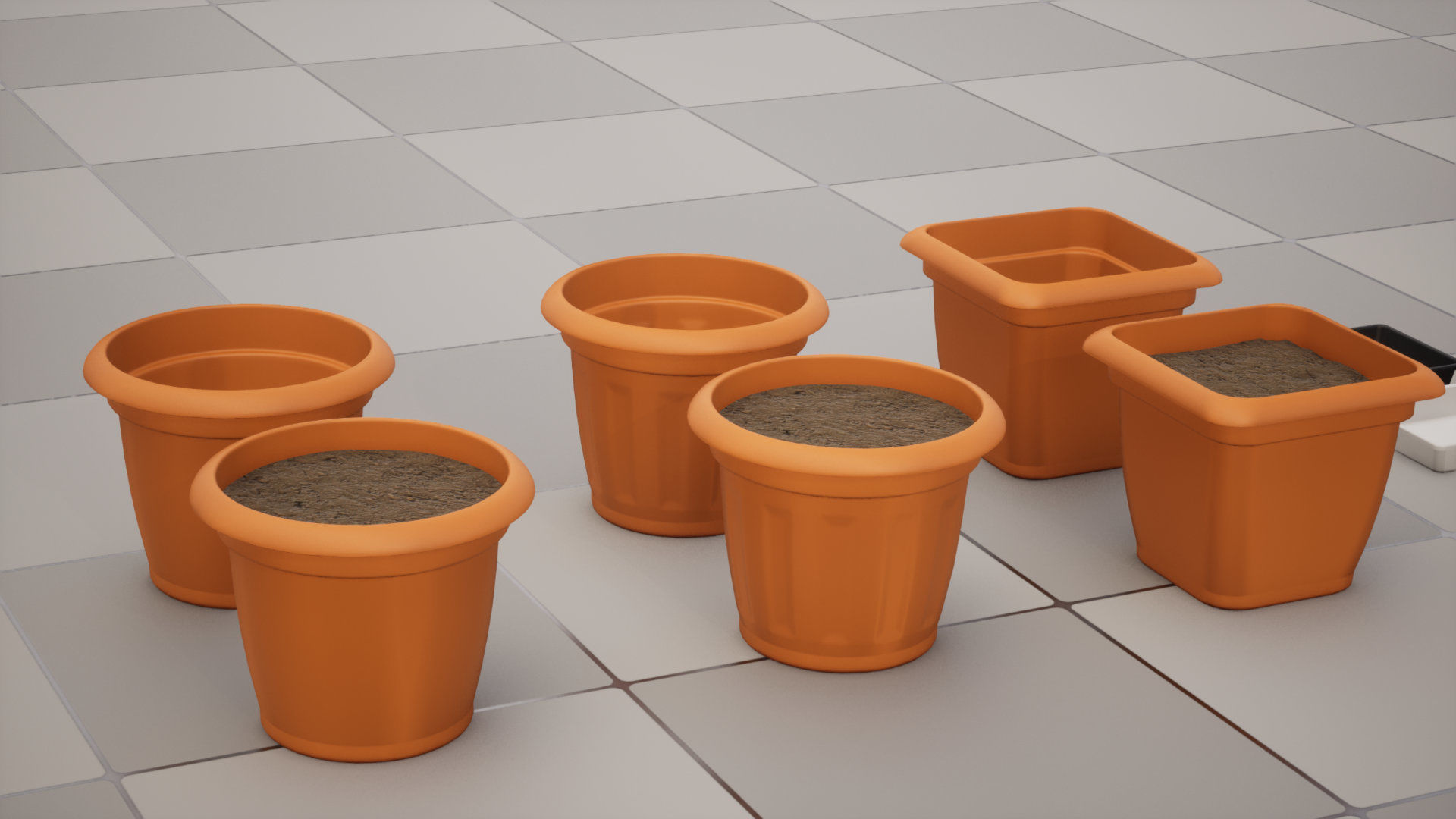 Plant pots 3D model_2