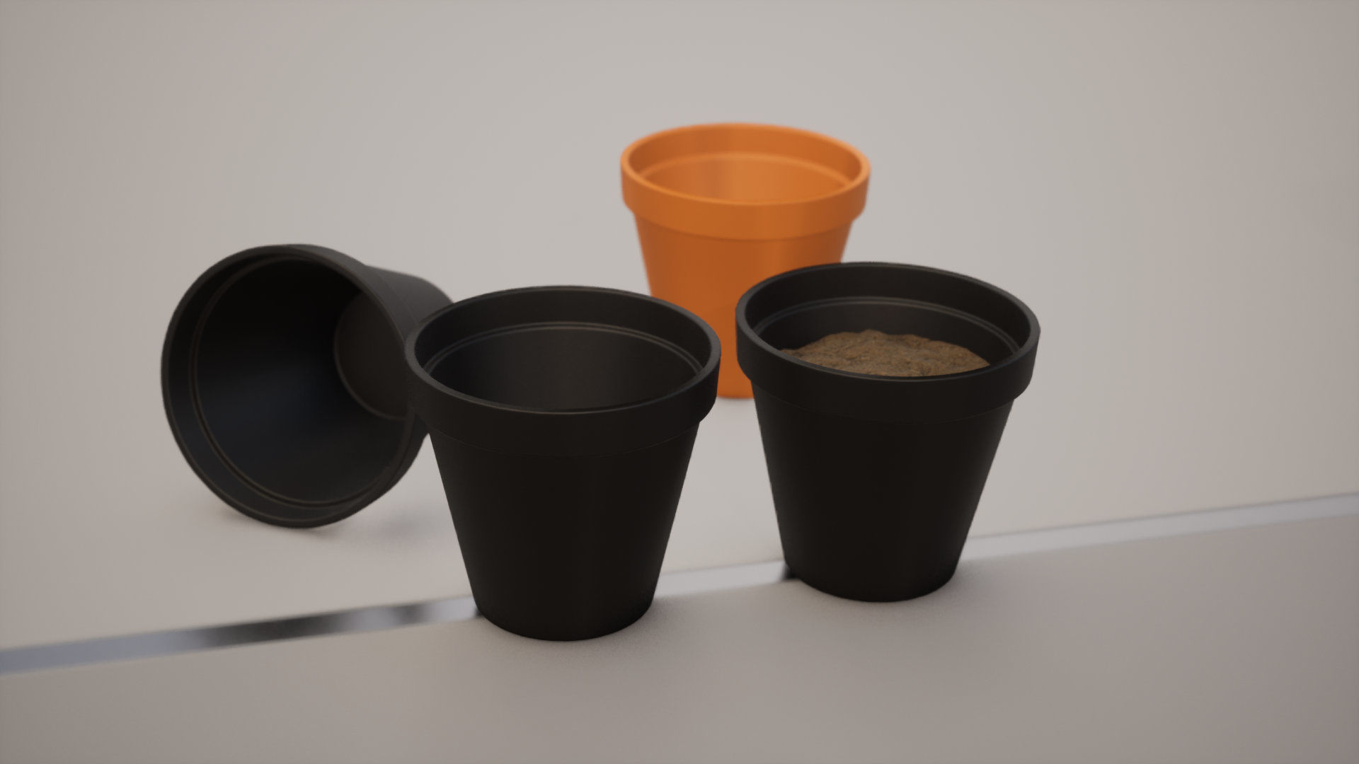 Plant pots 3D model_9