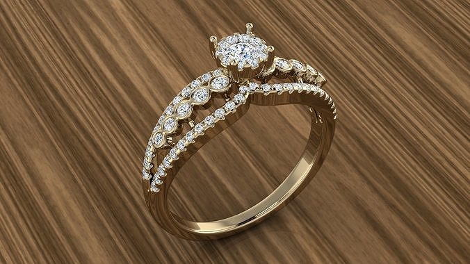 Diamond Jewelry Ring 3D print model