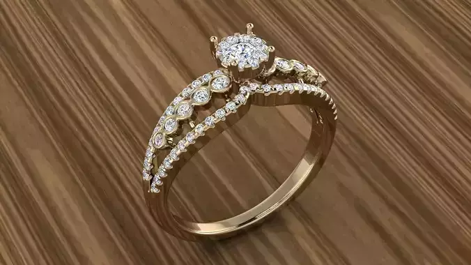 Diamond Jewelry Ring 3D print model