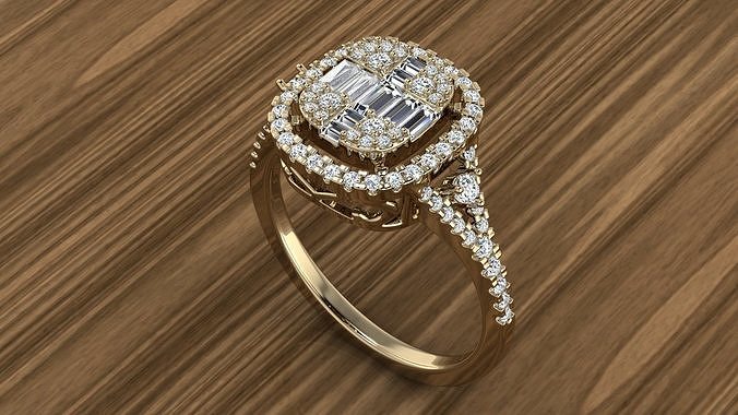 Diamond Jewelry Ring 3D print model