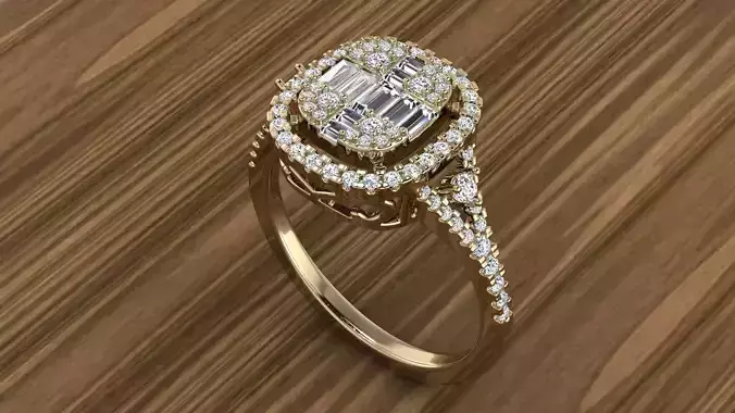 Diamond Jewelry Ring 3D print model