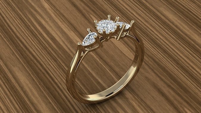 Diamond Jewelry Ring 3D print model
