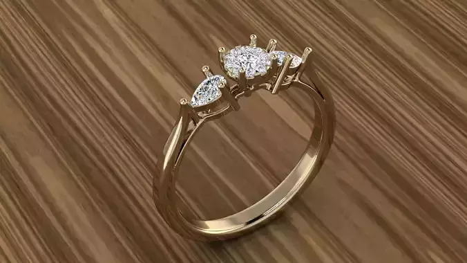 Diamond Jewelry Ring 3D print model