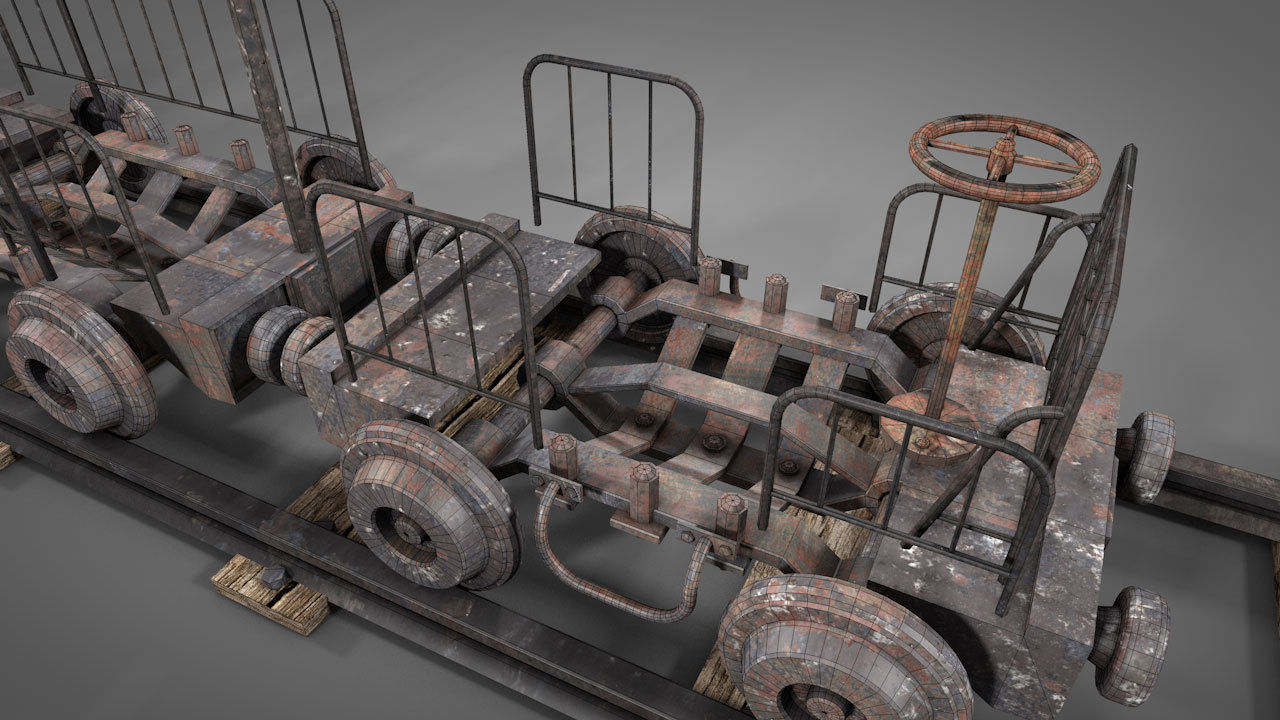 Old mine Worker Carrier 3D model_20