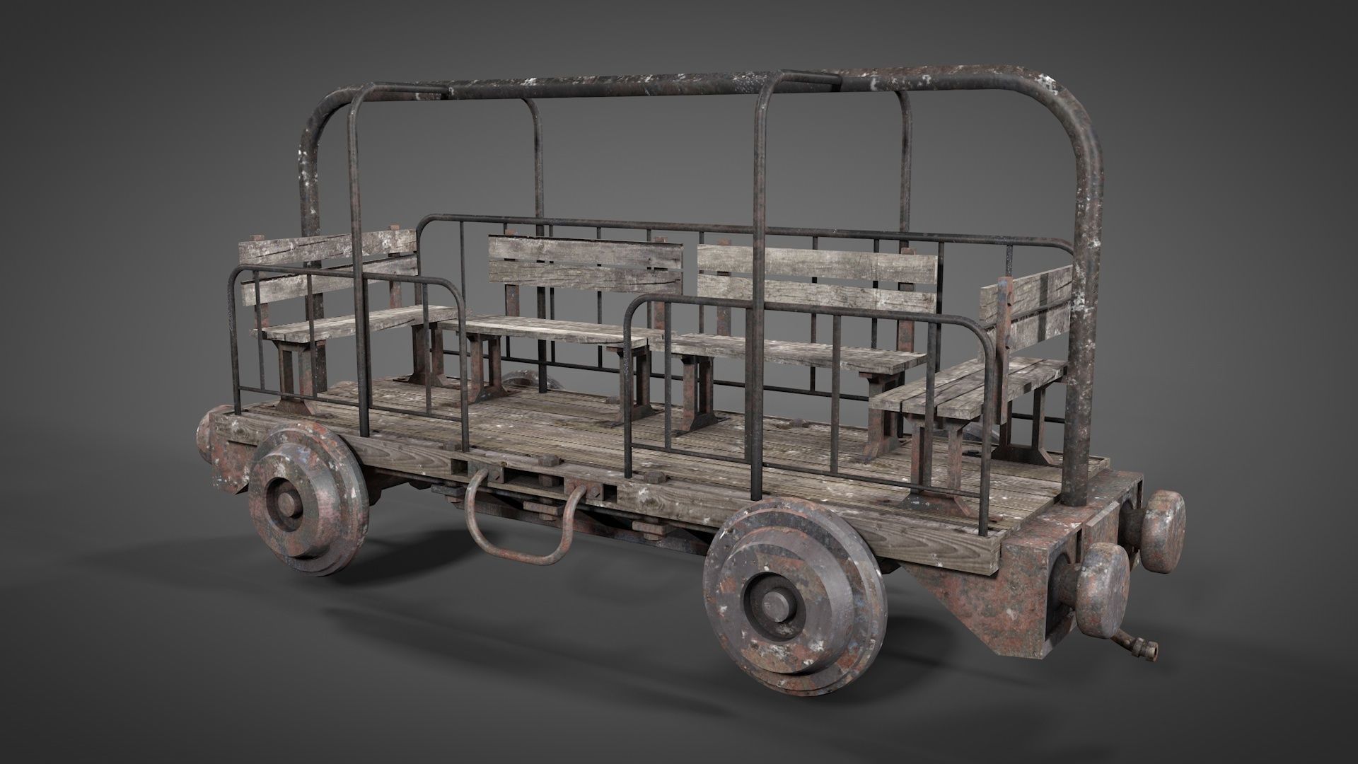 Old mine Worker Carrier 3D model_14