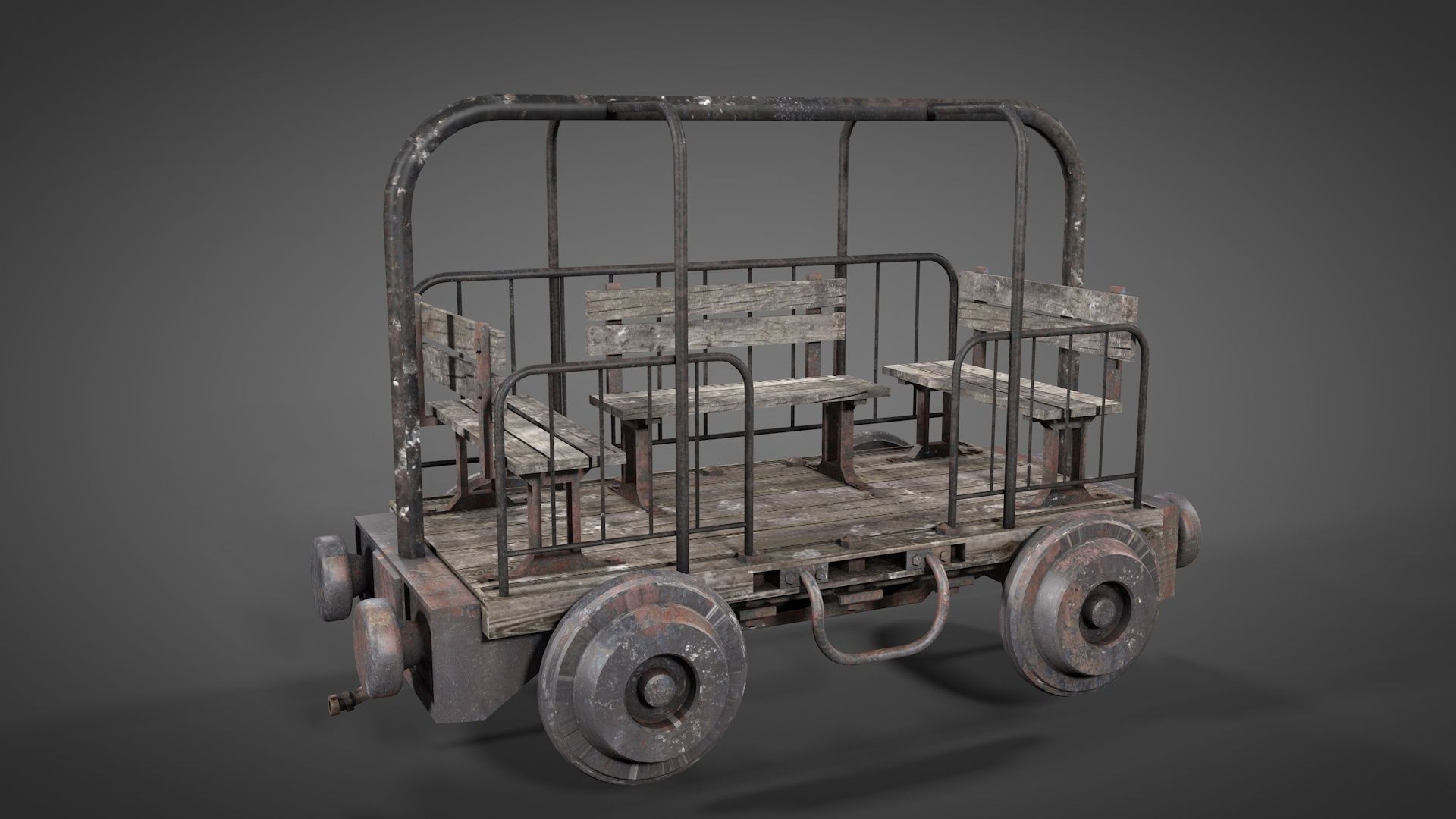 Old mine Worker Carrier 3D model_10