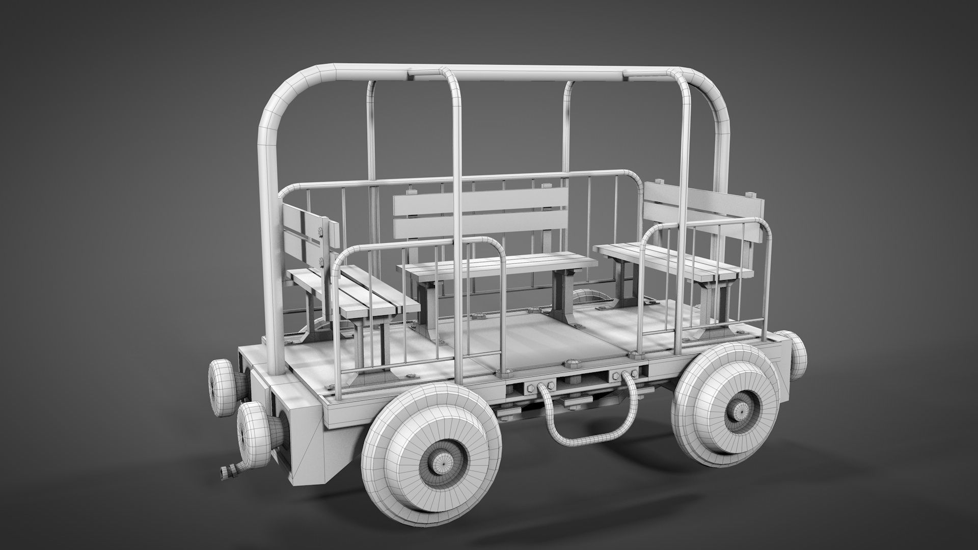 Old mine Worker Carrier 3D model_11
