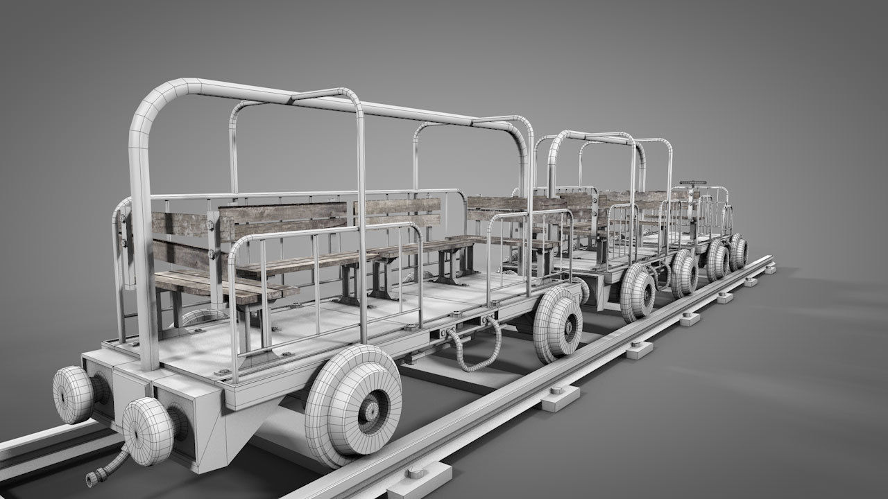 Old mine Worker Carrier 3D model_19