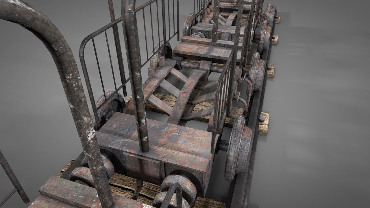 Old mine Worker Carrier 3D model_21