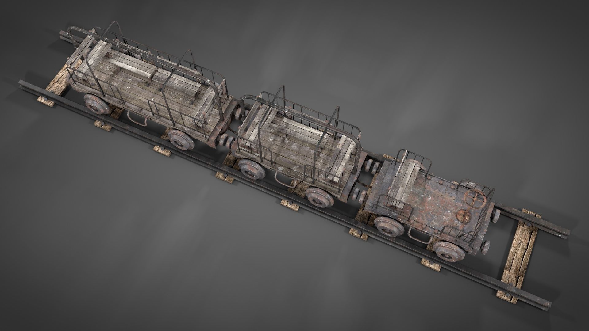 Old mine Worker Carrier 3D model_5