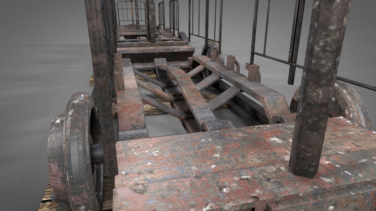 Old mine Worker Carrier 3D model_22