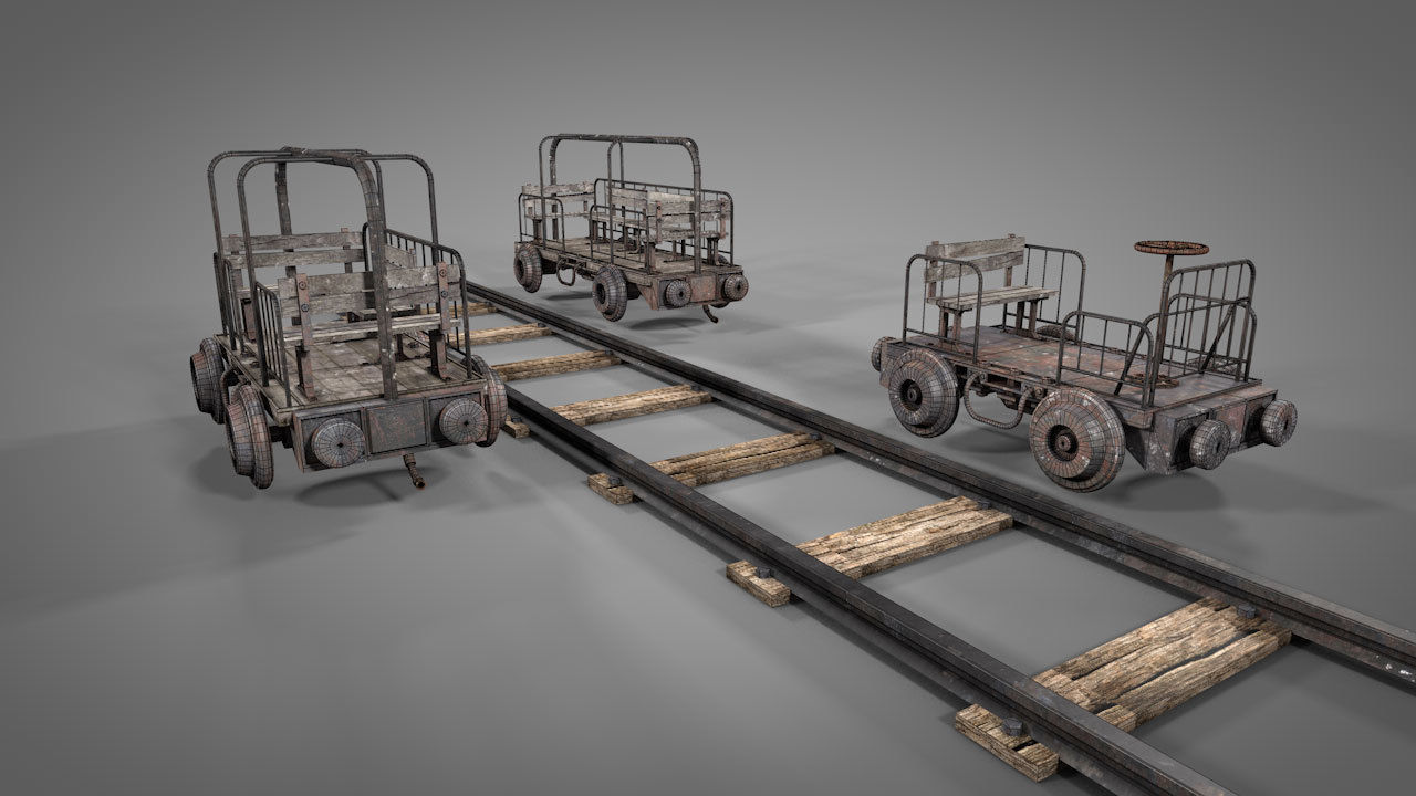 Old mine Worker Carrier 3D model_24