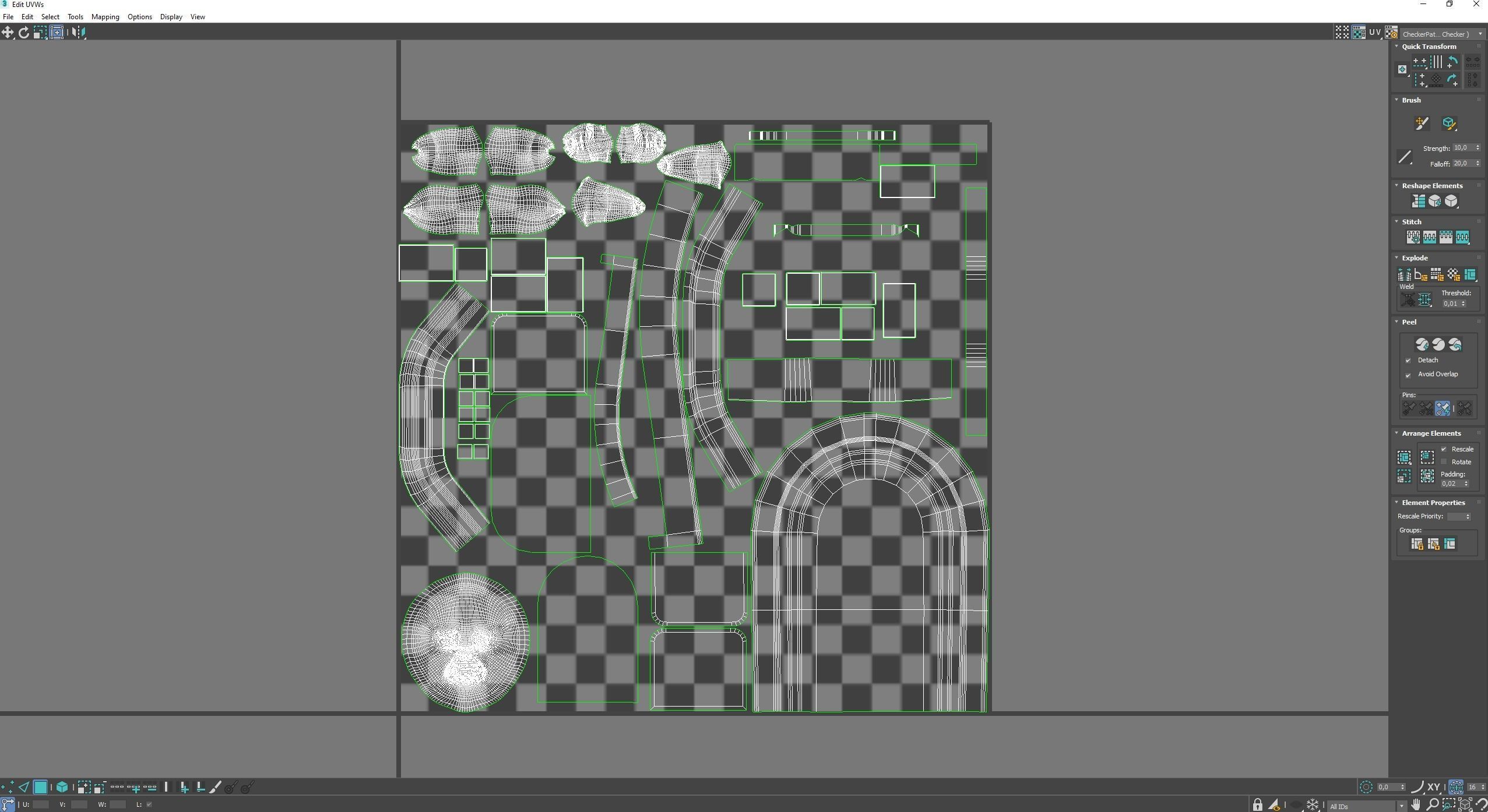 Medieval Fountain Low-poly 3D model_6