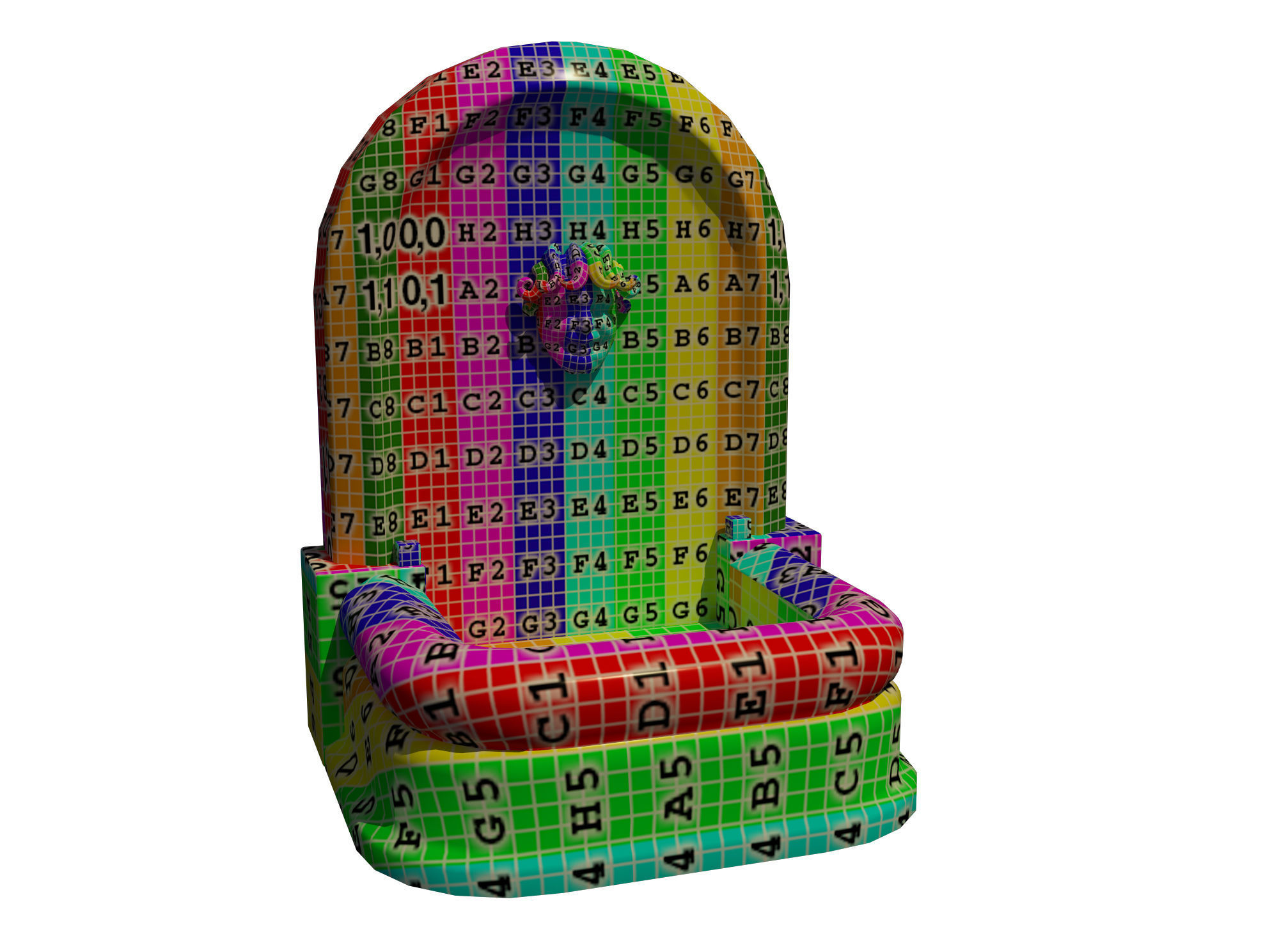 Medieval Fountain Low-poly 3D model_5