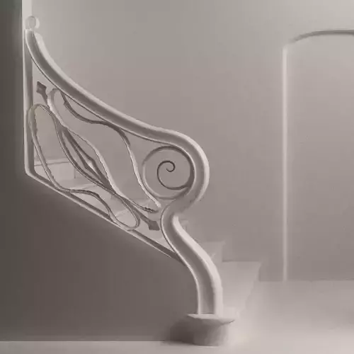 Stairway ramps - Casa Batllo Atrium - Gaudi 3D model