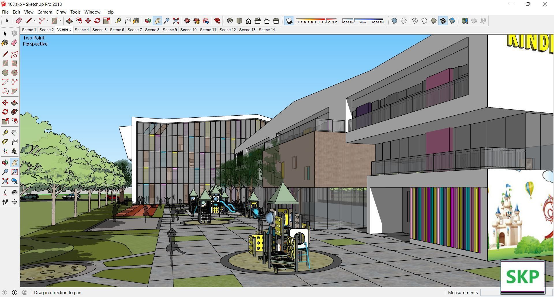Sketchup Kindergarten 103 3D model_11