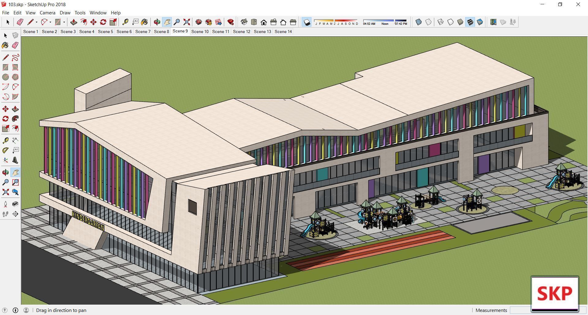 Sketchup Kindergarten 103 3D model_2