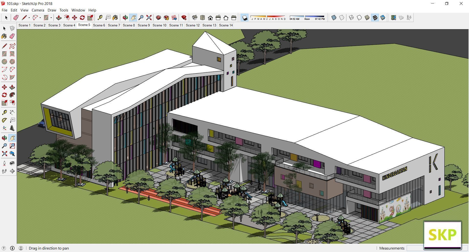 Sketchup Kindergarten 103 3D model_13