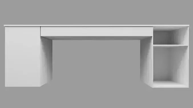 Contemporary Wood Office Desk Interior Home Furniture Table