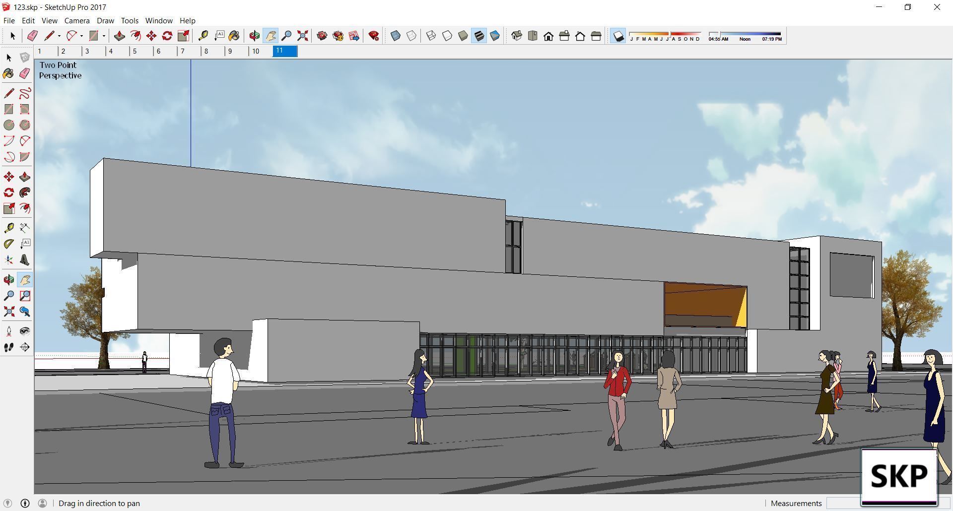 Sketchup Kindergarten 123 3D model_3