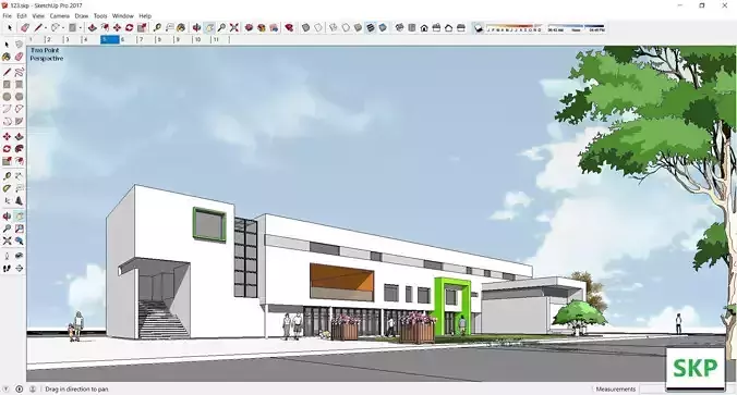 Sketchup Kindergarten 123 3D model