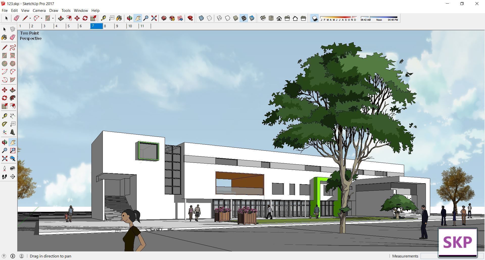 Sketchup Kindergarten 123 3D model_8