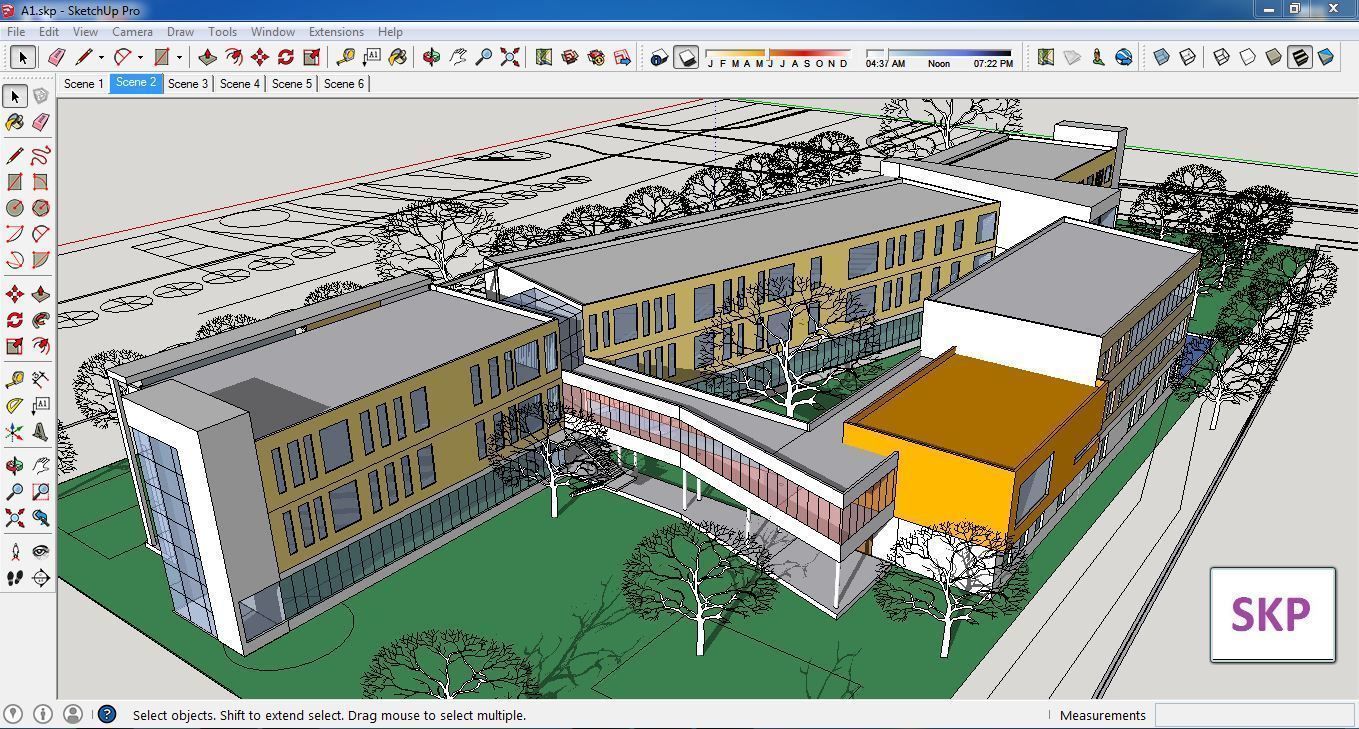 Sketchup Kindergarten A1 3D model_2